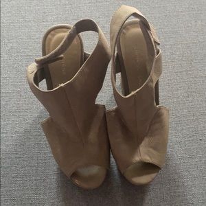 Lightly worn wedge sandals